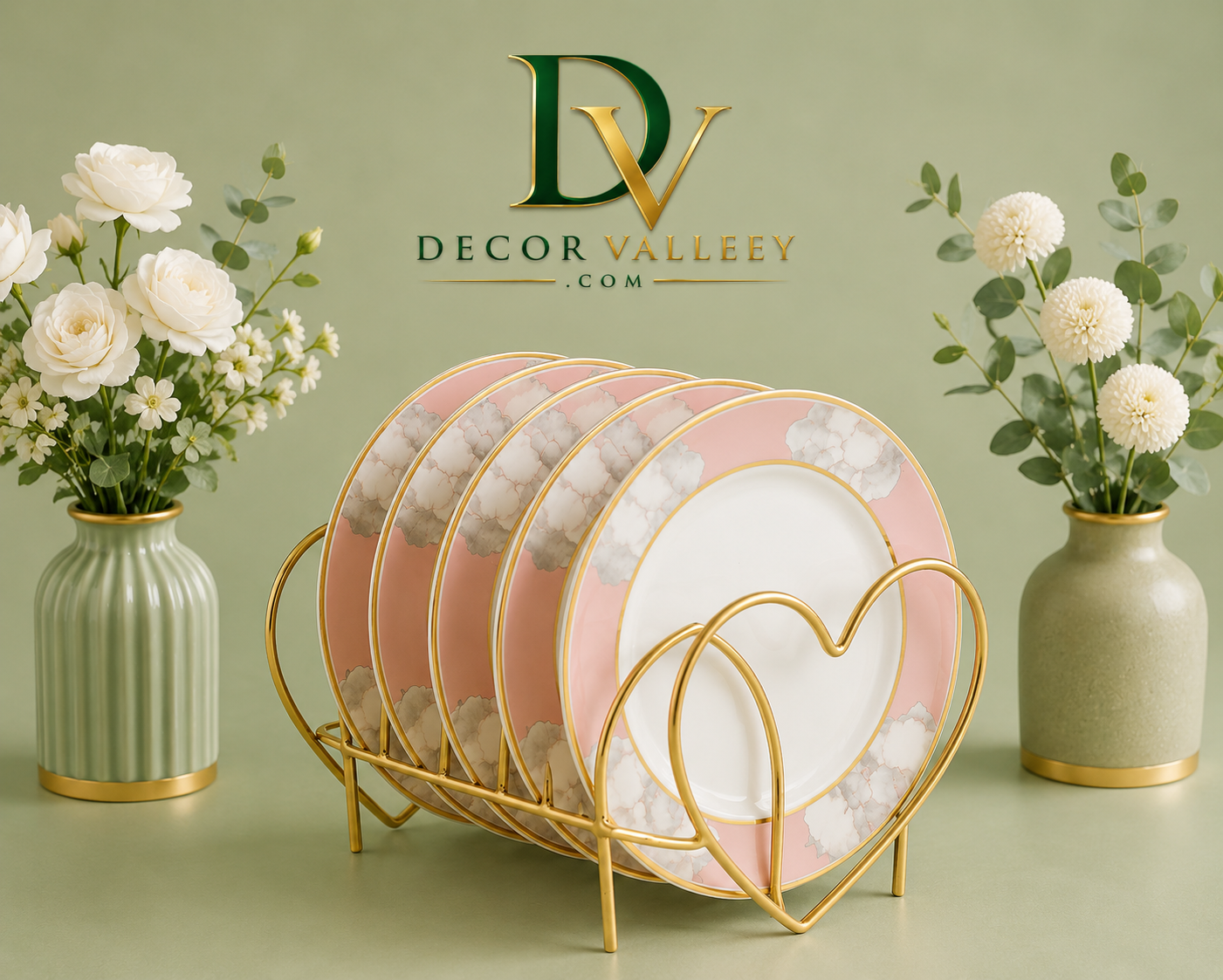 Luxury Golden Plate Stand Organizer