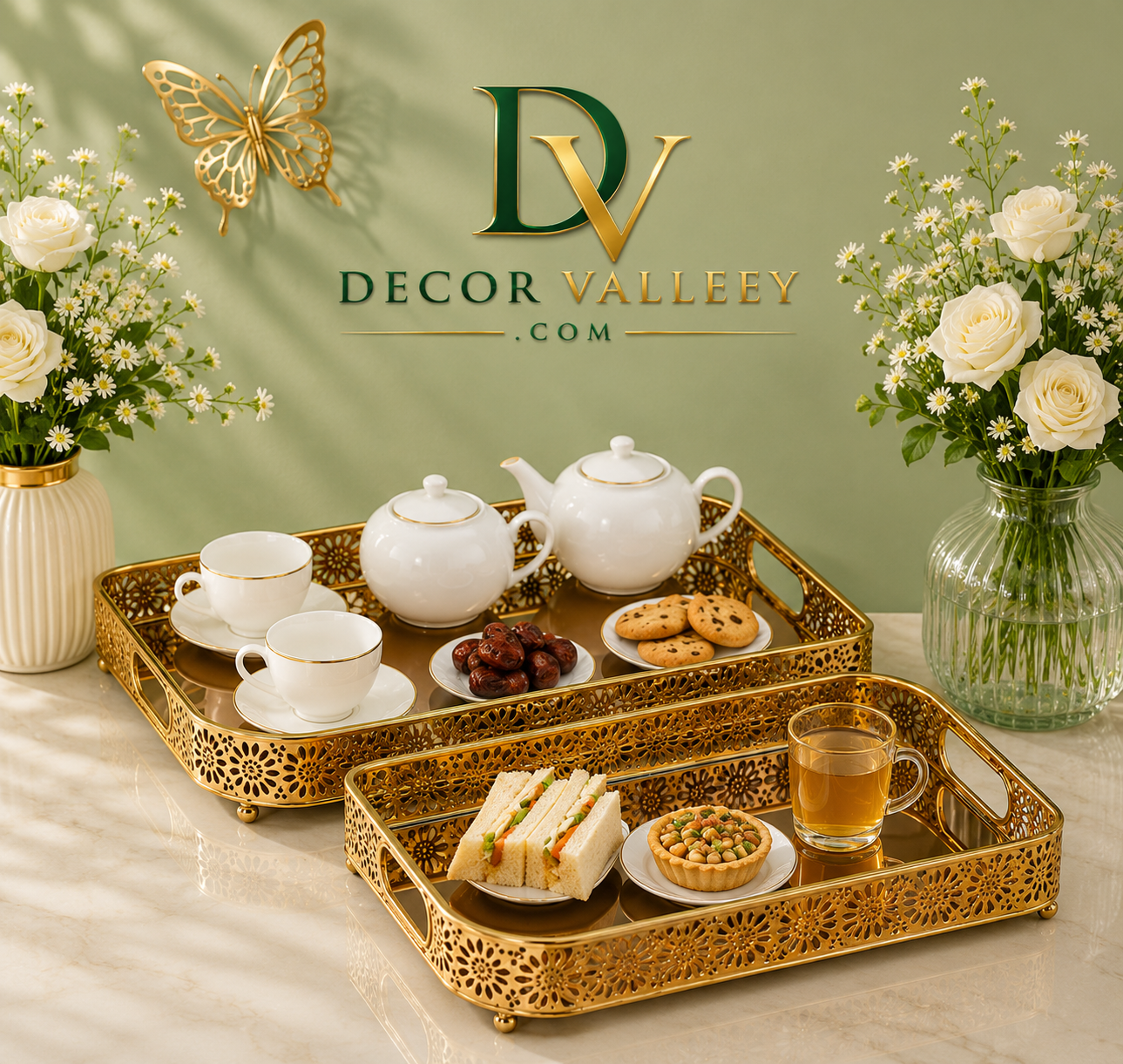 Decorative Serving & Vanity Organizer