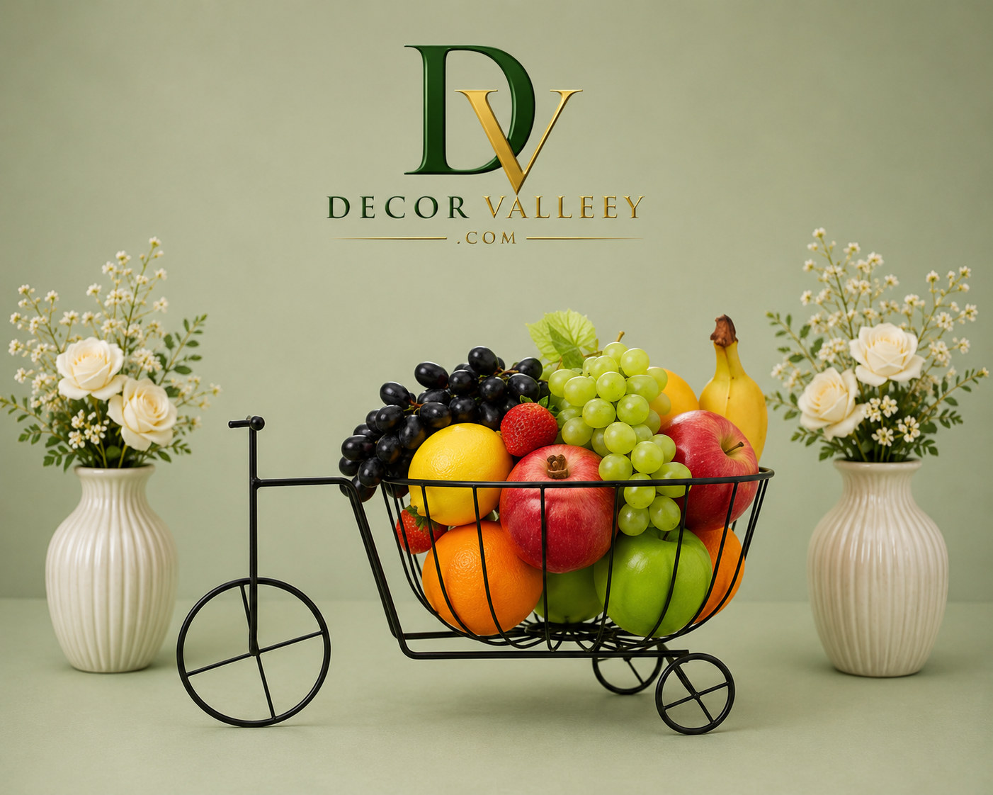 Bicycle Shape Metal Fruit Basket – Decorative Kitchen Fruit Holder