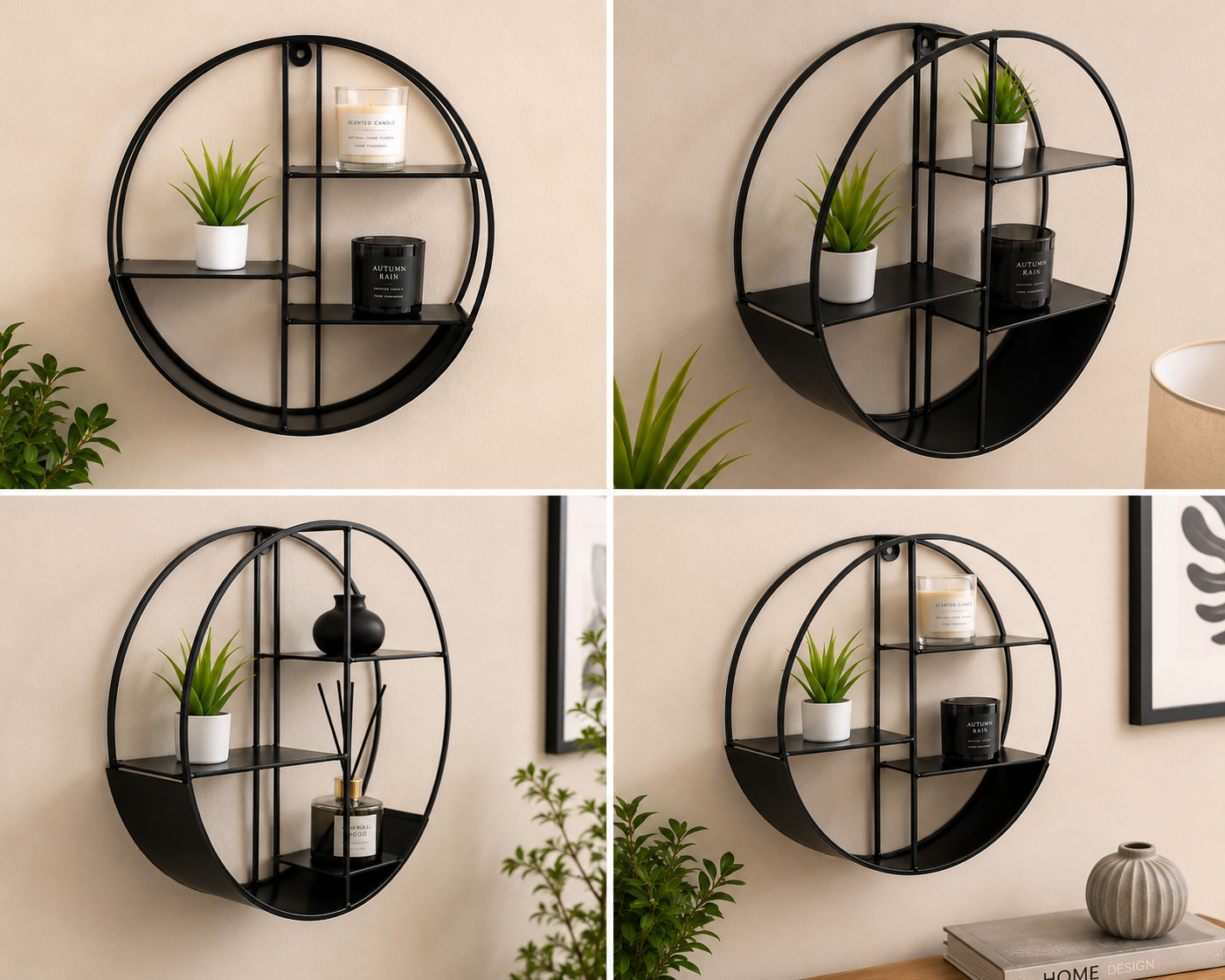 Round Decorative Wall Shelf