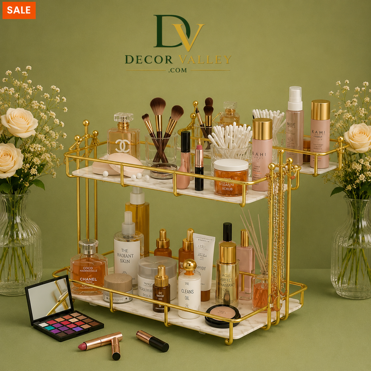 Iron Cosmetics Storage Rack