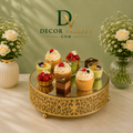 uxury Gold Mirror Cake & Dessert Stand – Decorative Serving Tray