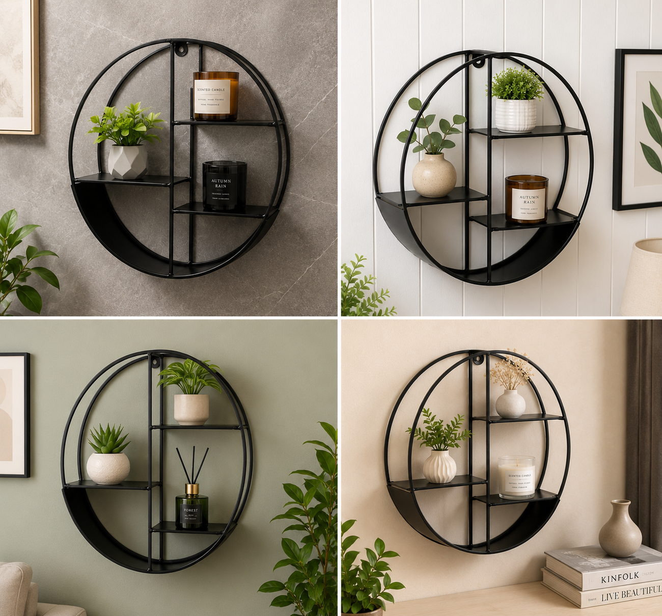 Round Decorative Wall Shelf
