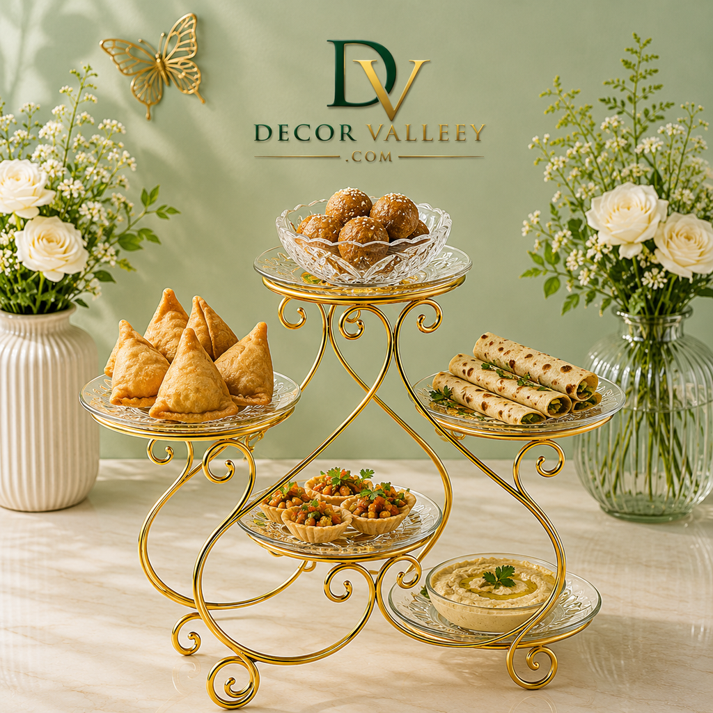 Luxury 6-Tier Serving Stand – Golden Snack & Dessert Display Rack