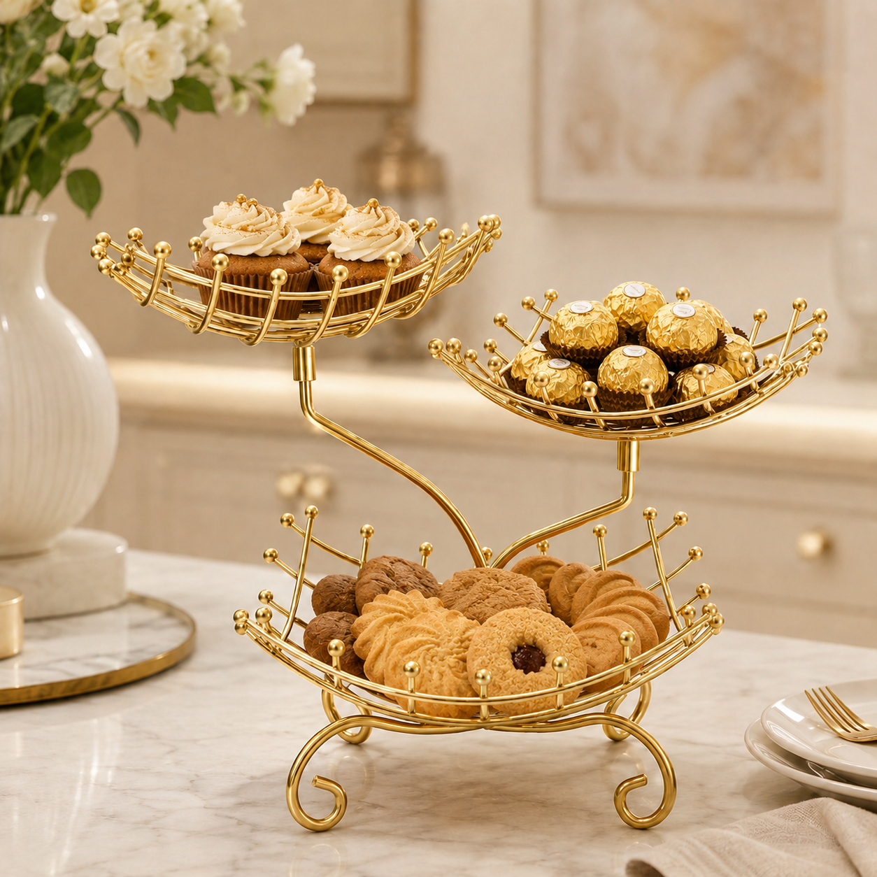 3 Layer Fruit Serving Basket