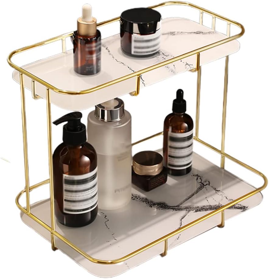 Cosmetic Organizer – Golden Vanity Storage Rack