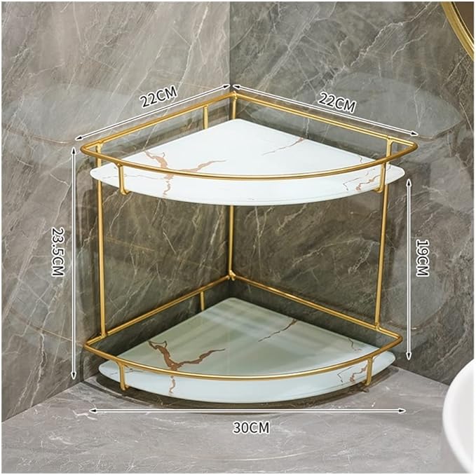 Luxury 2-Tier Corner Makeup Organizer Rack