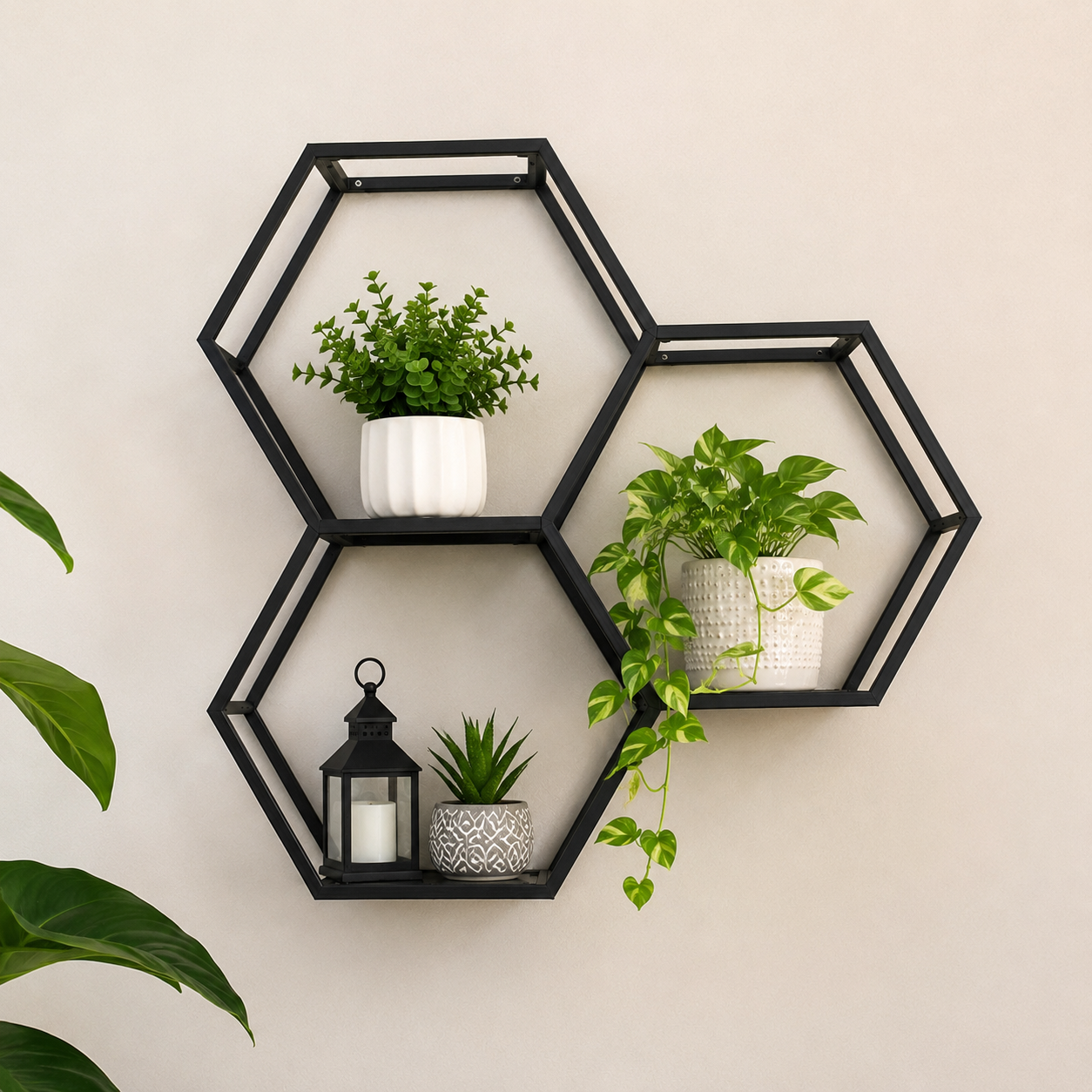 Geometric Wall Display Shelf