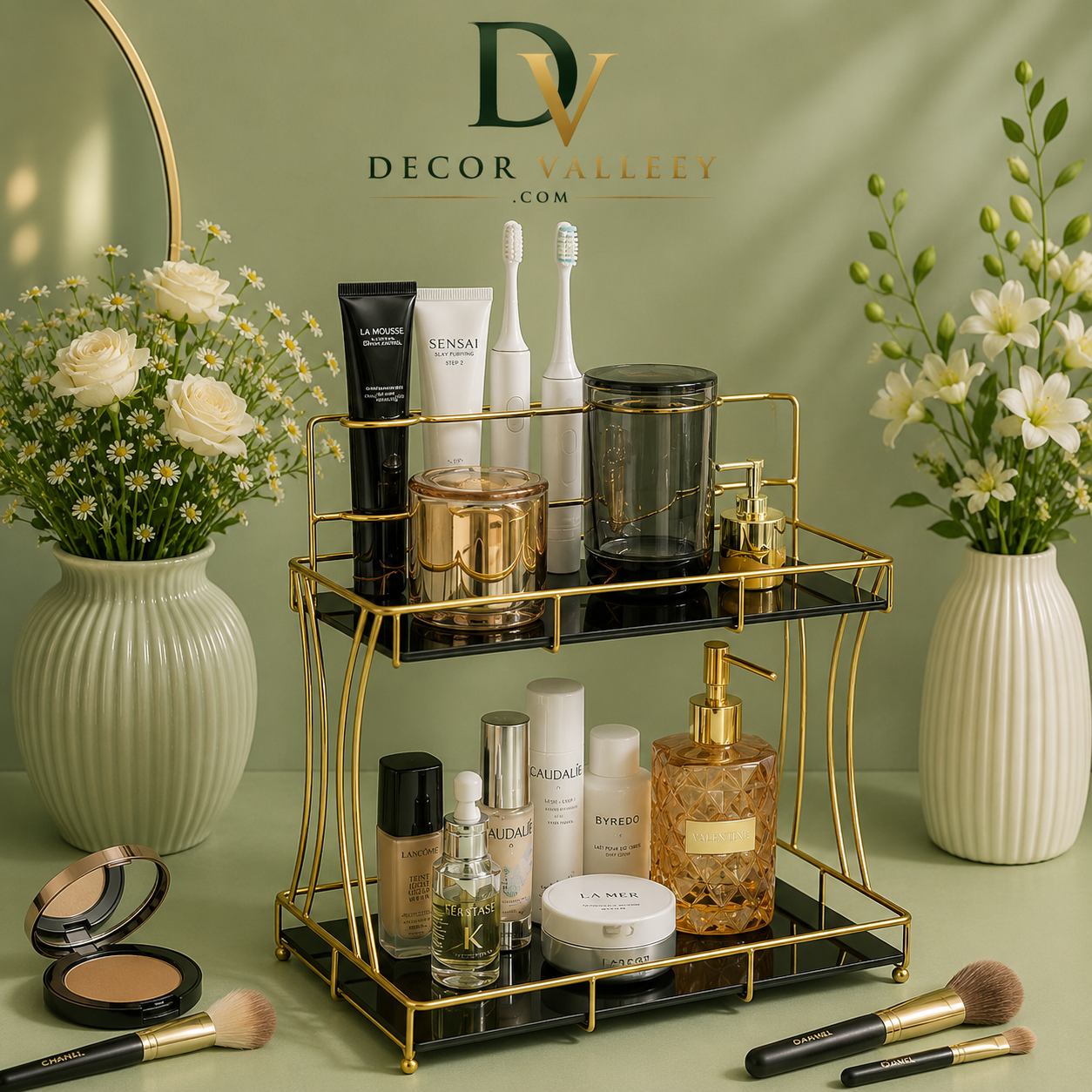 Luxury 2-Tier Bathroom & Vanity Organizer Rack