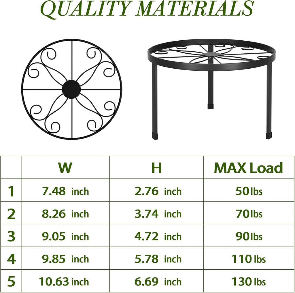 Metal Plant Stands for Indoor Outdoor Plants stand  pack of 5