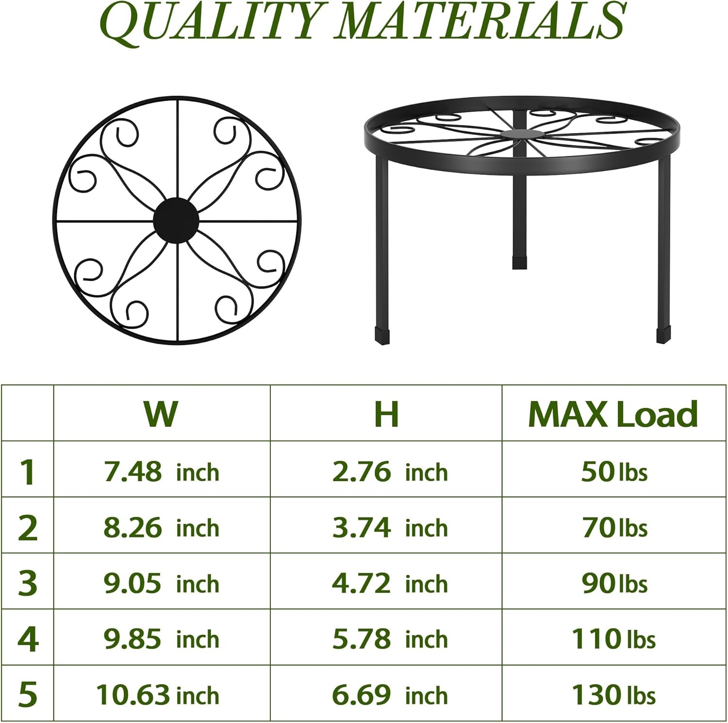 Metal Plant Stands for Indoor Outdoor Plants stand  pack of 5