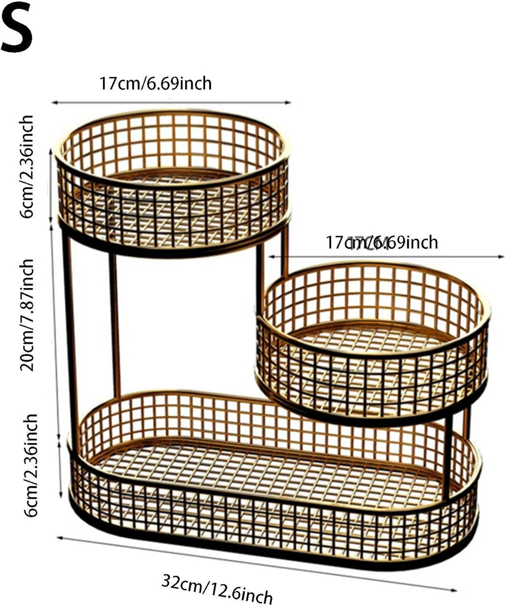 3 Tier Metal Fruit Basket Stand – Modern Kitchen Counter Organize