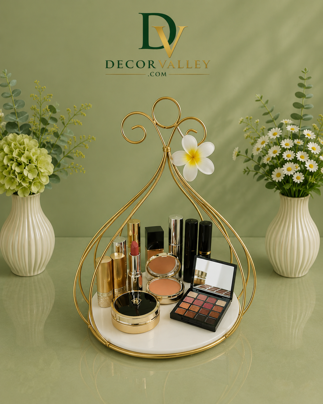 Golden Bloom Luxury Perfume & Vanity Organizer