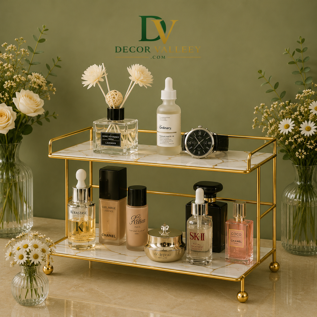 Double Layer Cosmetic Storage Rack
