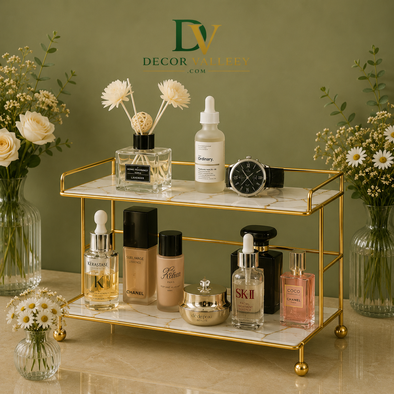 Double Layer Cosmetic Storage Rack