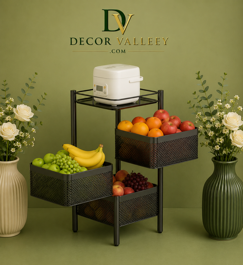 3-Tier Metal Vegetable Trolley