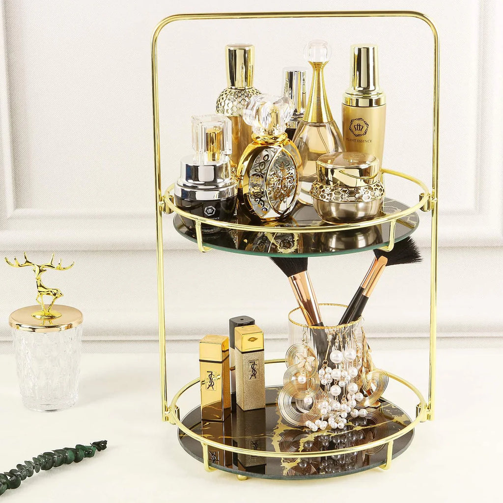 Luxury 2-Tier Perfume & Makeup Organizer