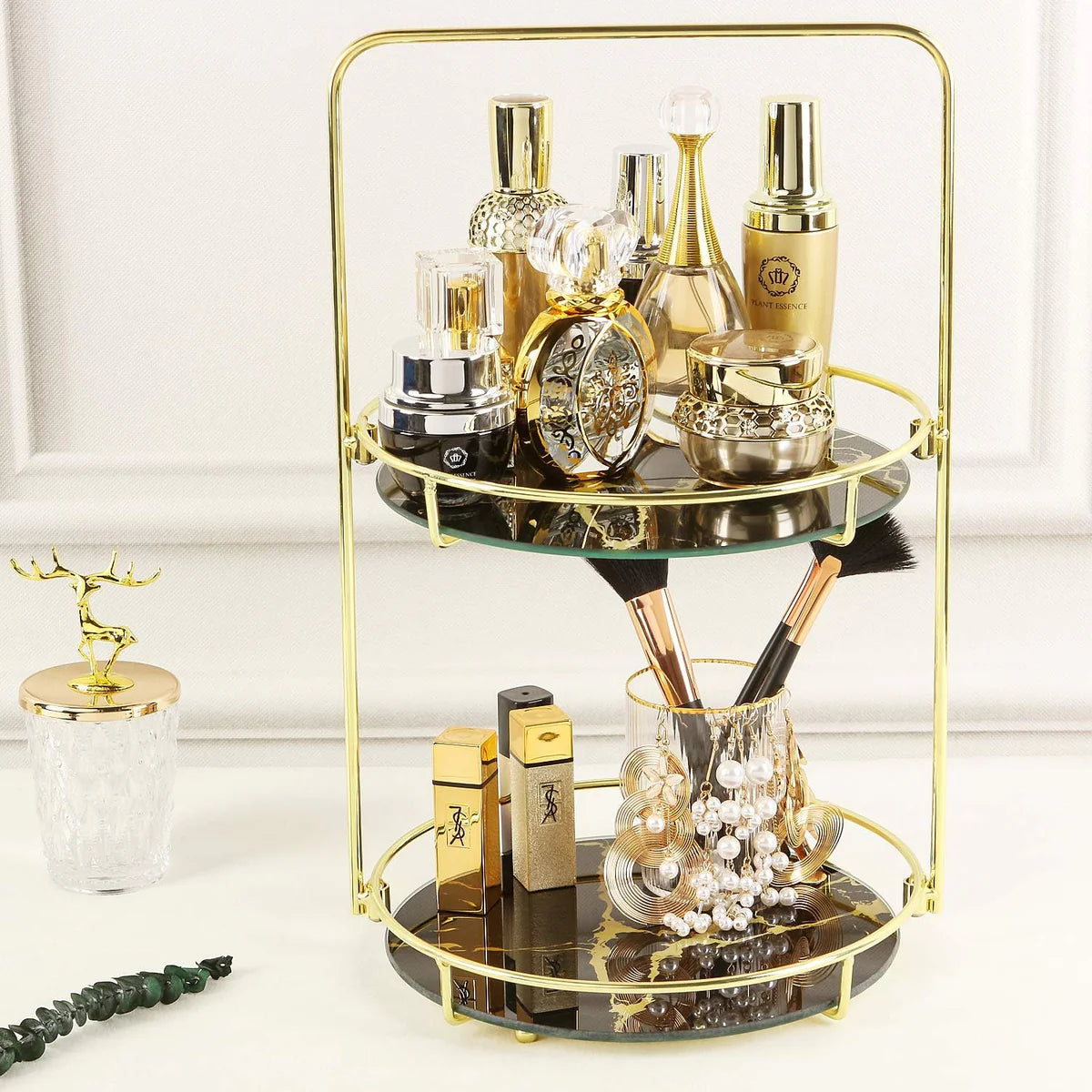 Luxury 2-Tier Perfume & Makeup Organizer