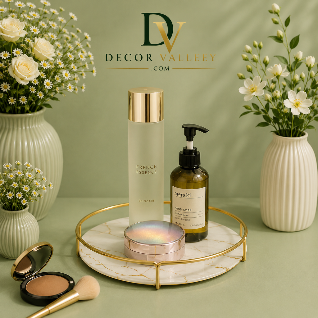 Luxury Round Vanity Organizer Tray
