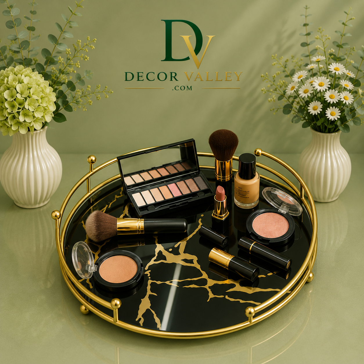 Golden Vein Decor Tray