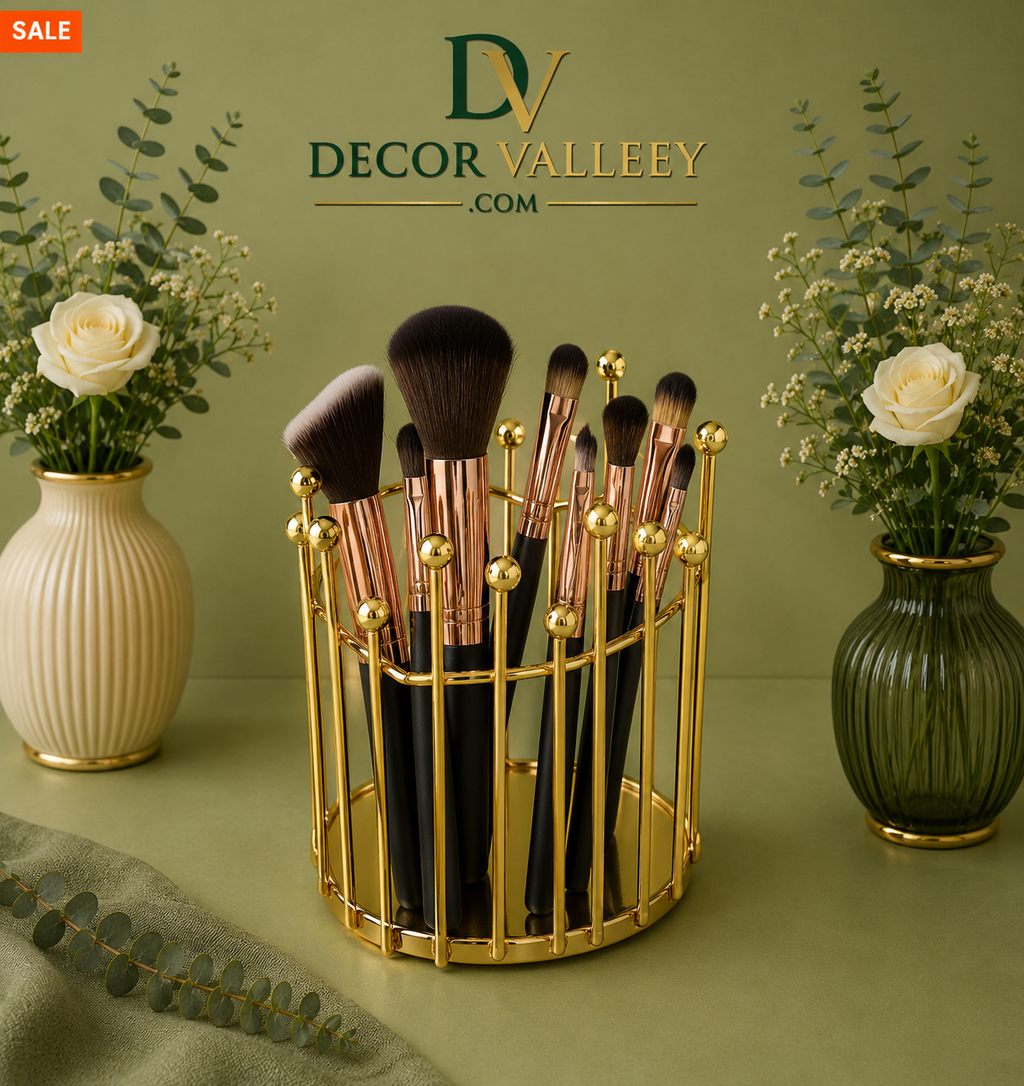 Luxury Gold Makeup Brush Holder