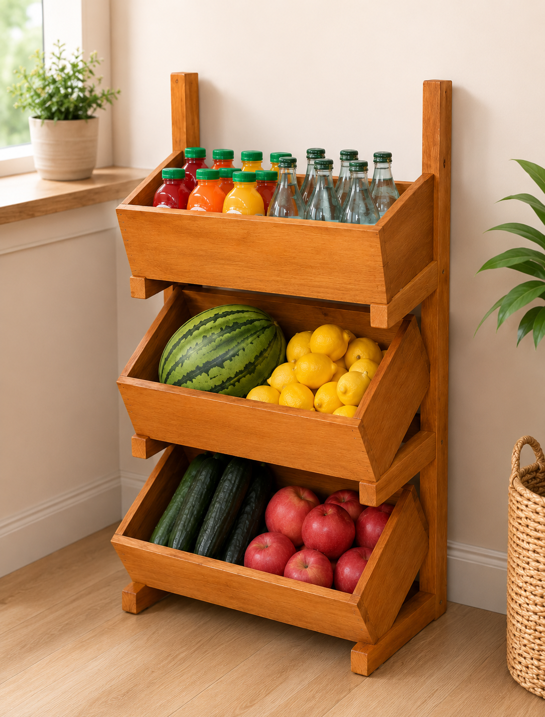 Fruit & Vegetable Storage Rack – Multipurpose Kitchen Organizer