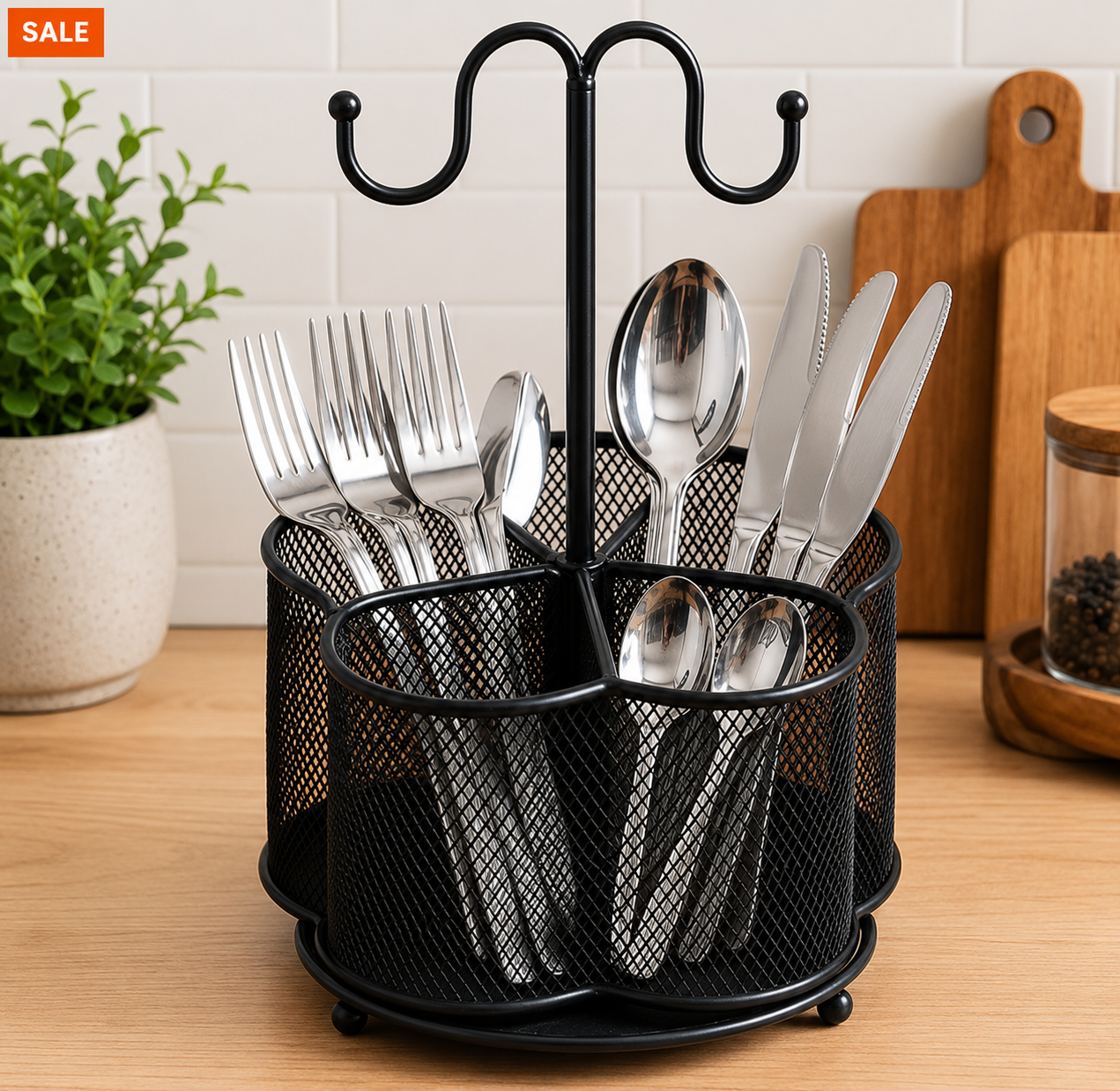 360° Rotating Mesh Pen Holder Organizer