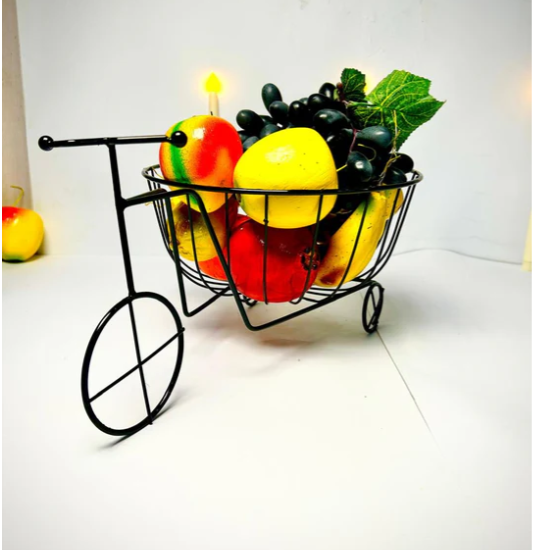 Bicycle Shape Metal Fruit Basket – Decorative Kitchen Fruit Holder
