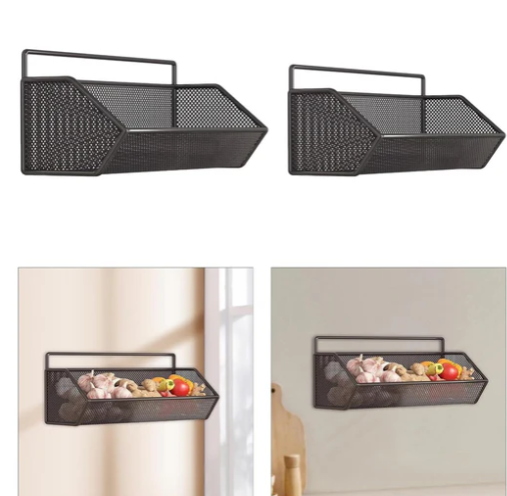 2 Tier Wall Mounted Vegetable Storage Basket