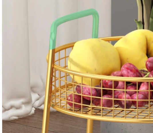 Luxury 2 Tier Golden Fruit Basket