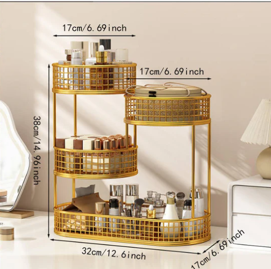 Luxury 4 Tier Golden Fruit & Vegetable Basket Stand
