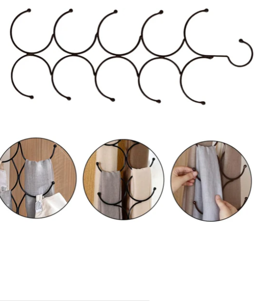 Multi Hook Scarf & Tie Organizer Hanger