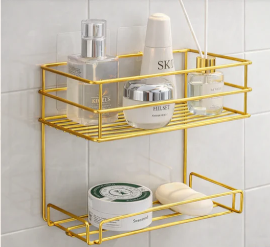 Luxury 2 Tier Wall Mounted Bathroom Shelf