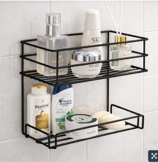 Luxury 2 Tier Wall Mounted Bathroom Shelf