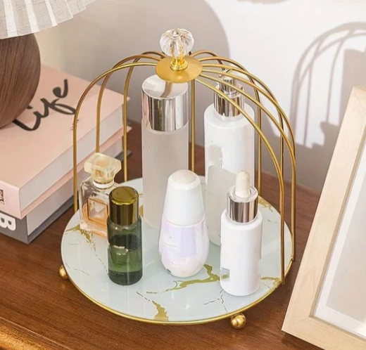 Luxury Golden Dome Makeup Organizer