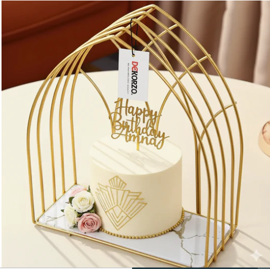 Luxury Arch Makeup Organizer – Golden Cosmetic Storage Rack