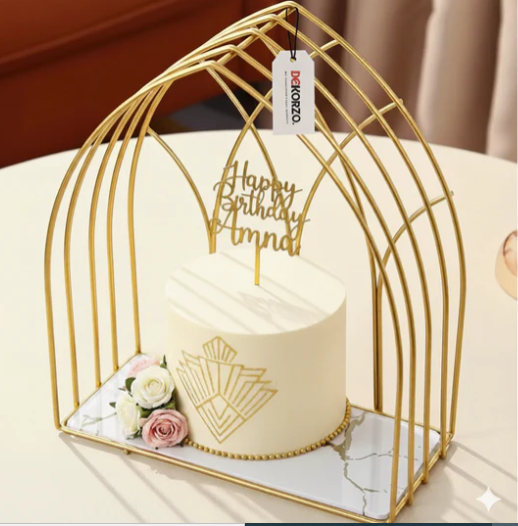 Luxury Arch Makeup Organizer – Golden Cosmetic Storage Rack
