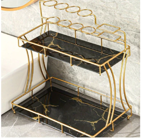 Luxury 2-Tier Bathroom & Vanity Organizer Rack