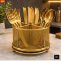 Cutlery Holder Stand – Metal Mesh Spoon Fork Organizer