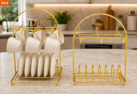 Golden Metal Dish Rack