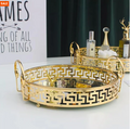 Luxury Gold Mirror Serving Tray Set – Decorative Vanity Organizer Trays