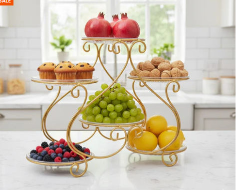 Luxury 6-Tier Serving Stand – Golden Snack & Dessert Display Rack