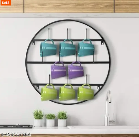 Wall Mounted Coffee Mug Holder Rack