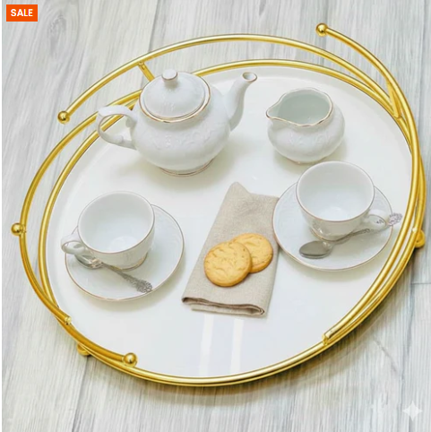Golden Vein Decor Tray