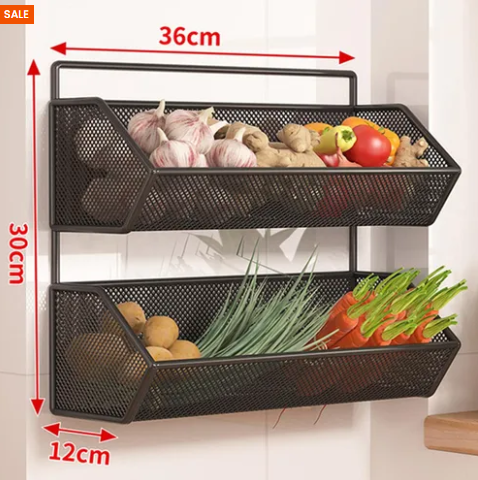 Wall Mounted Multi-Purpose Kitchen Storage Rack