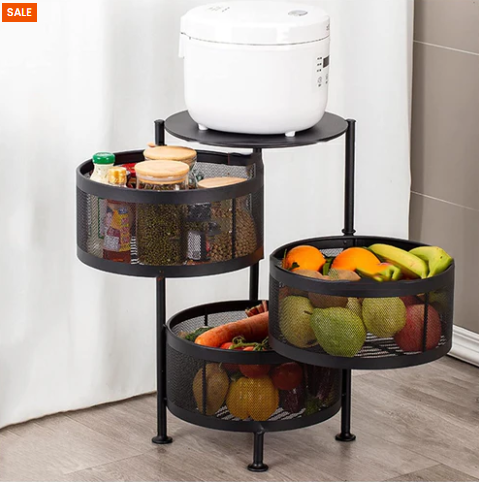 3-Tier Metal Vegetable Trolley