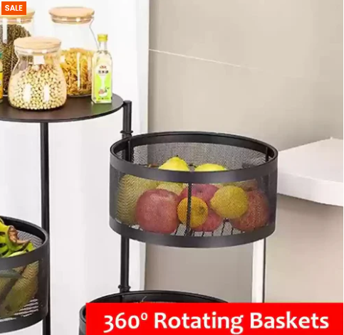 3-Tier Metal Vegetable Trolley