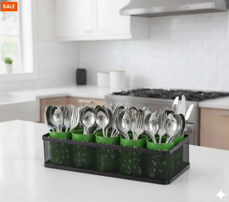 Elegant Countertop Mug Holder With Storage Basket