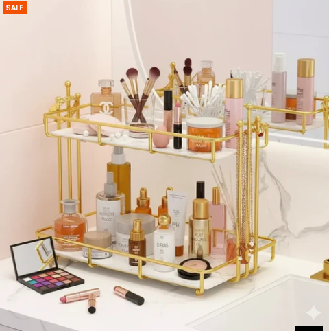 Iron Cosmetics Storage Rack
