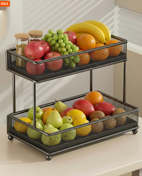 Metal Mesh Makeup & Countertop Organizer